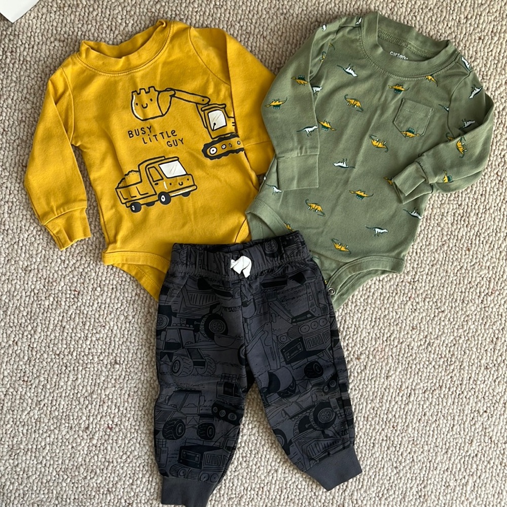 Baby 3 piece Long Sleeve Tee and Jogger set